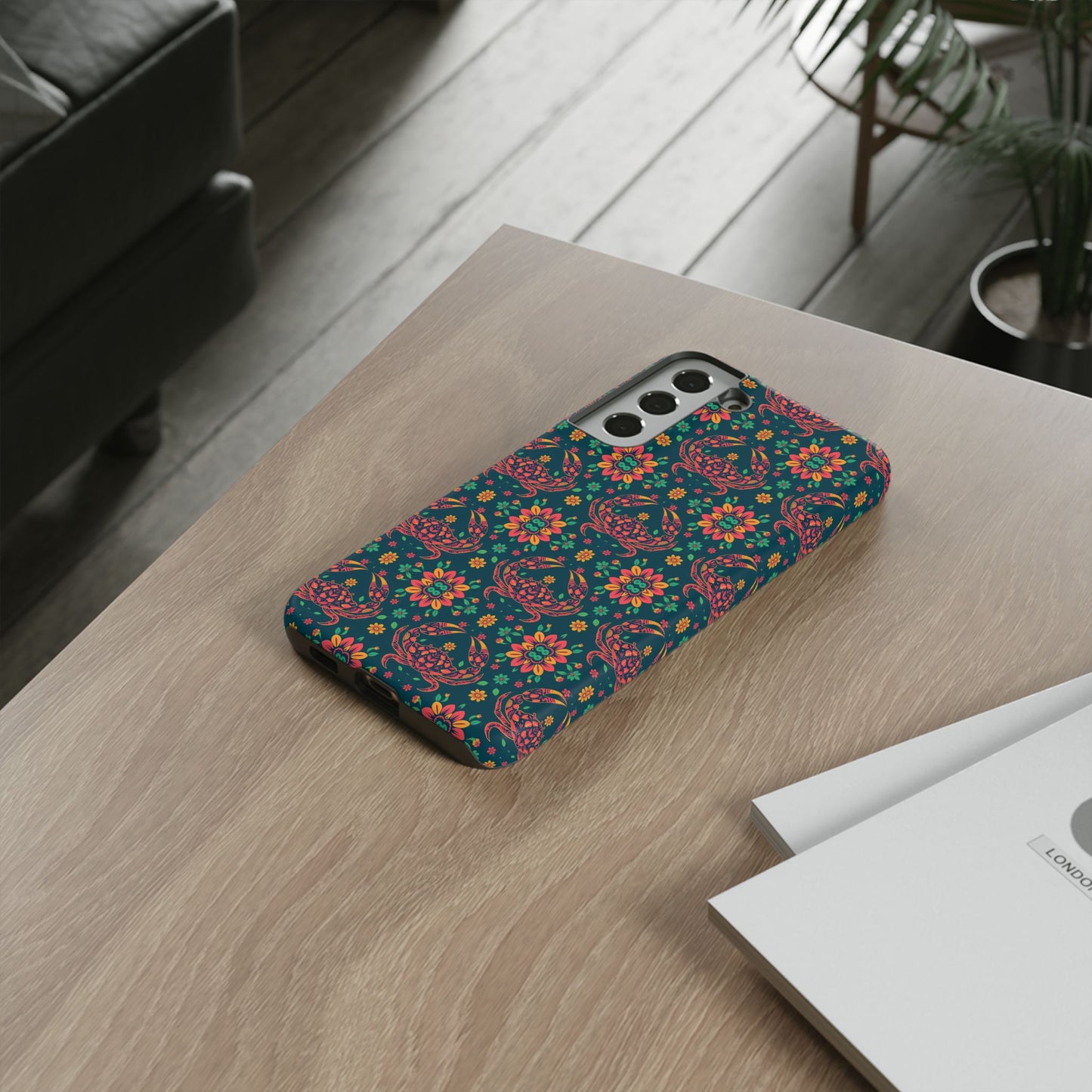Tough Cases, Cancer, Zodiac v4, Flower Pattern