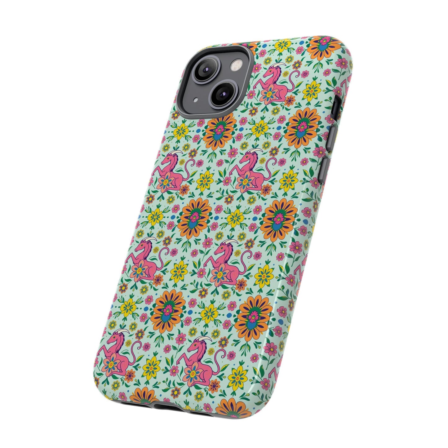 Tough Cases, Aquarius, Zodiac, Flower Pattern