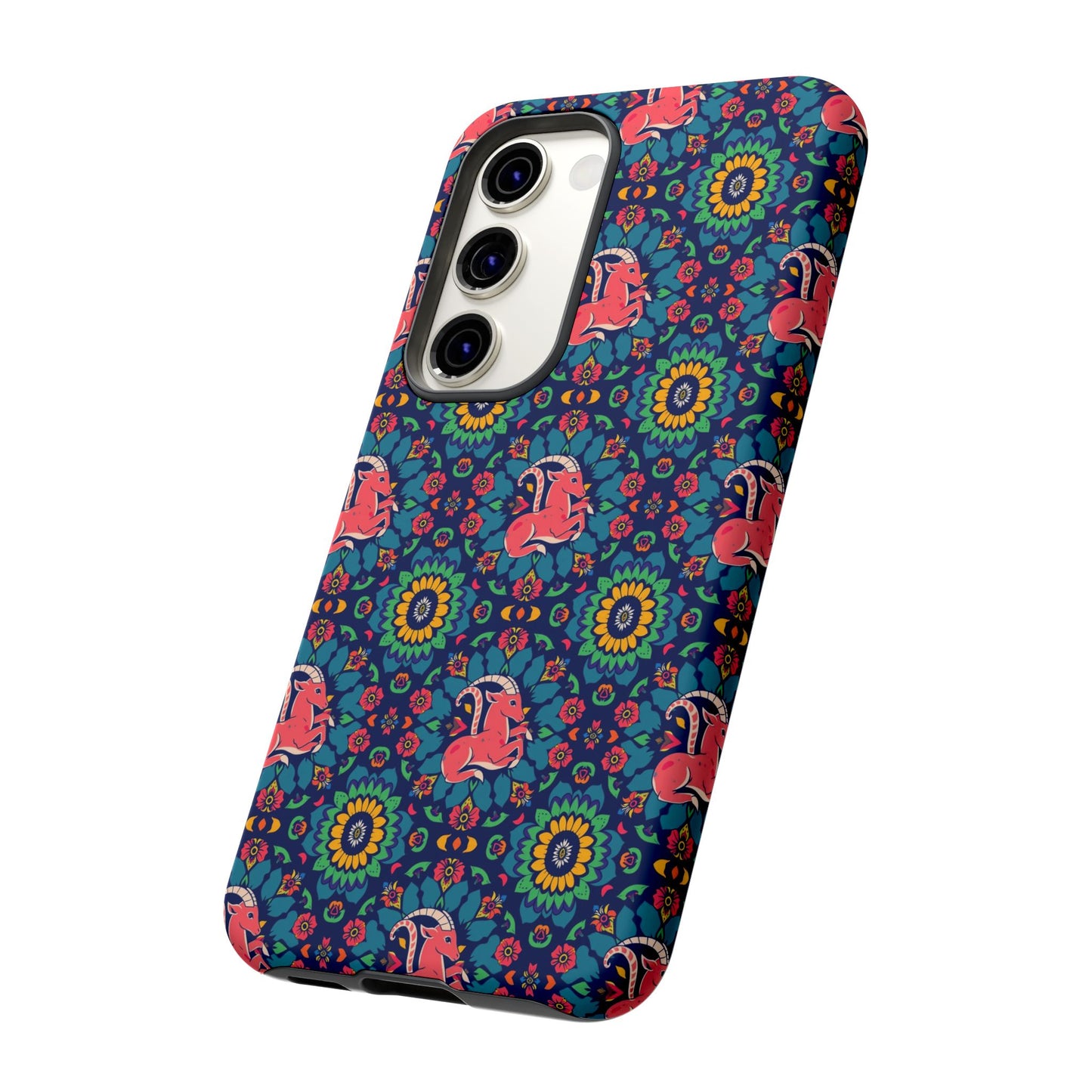 Tough Cases, Capricorn, Zodiac v1, Flower Pattern