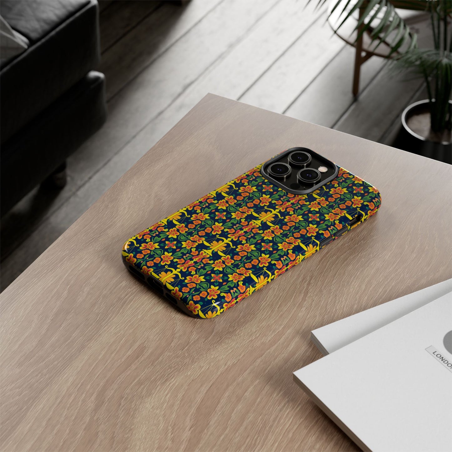 Tough Cases, Libra, Zodiac v3, Flower Pattern