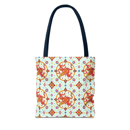 Tote Bag (AOP), Aquarius, Zodiac v1, Jewel Pattern