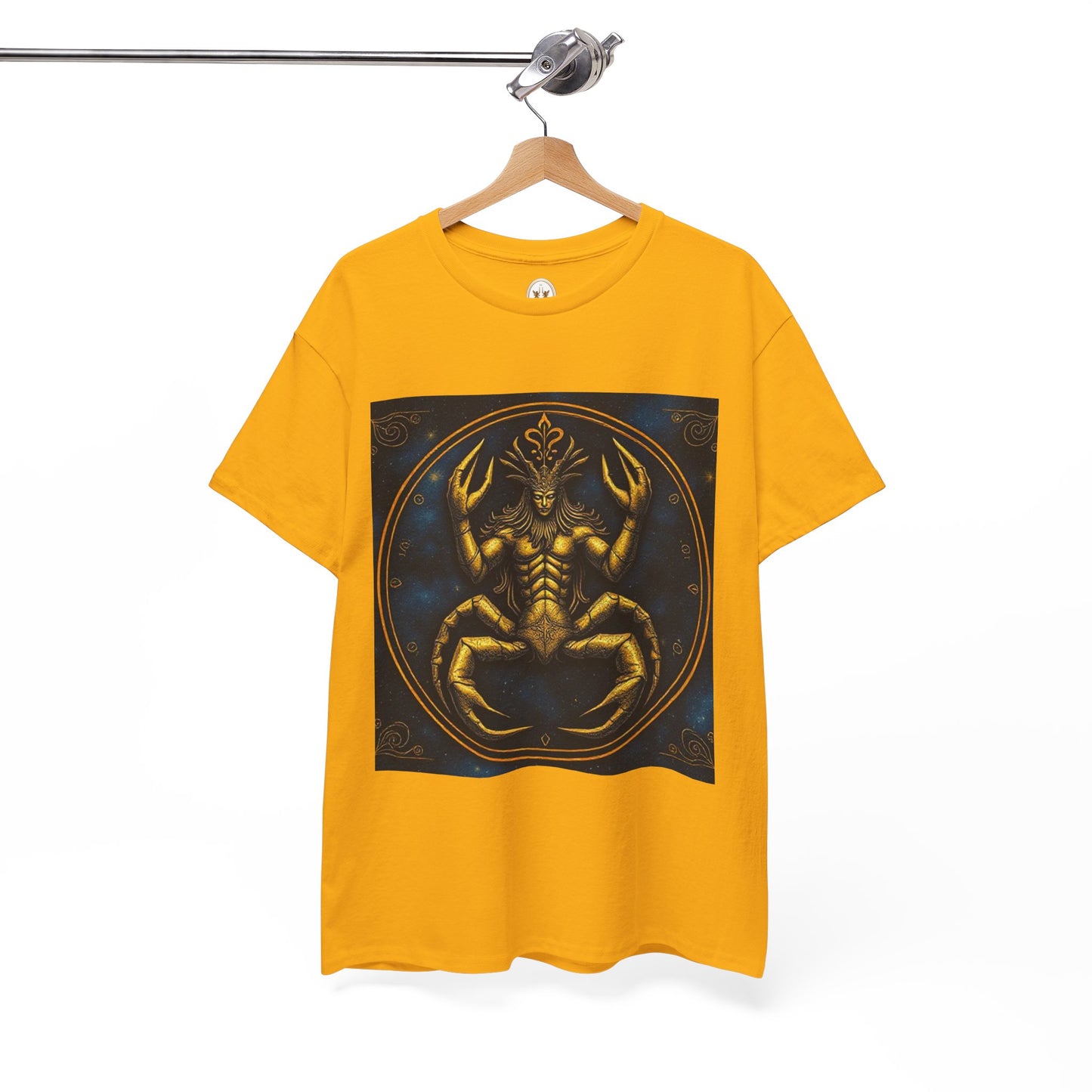 Unisex Heavy Cotton T-Shirt, Scorpion King, Cancer Zodiac Design