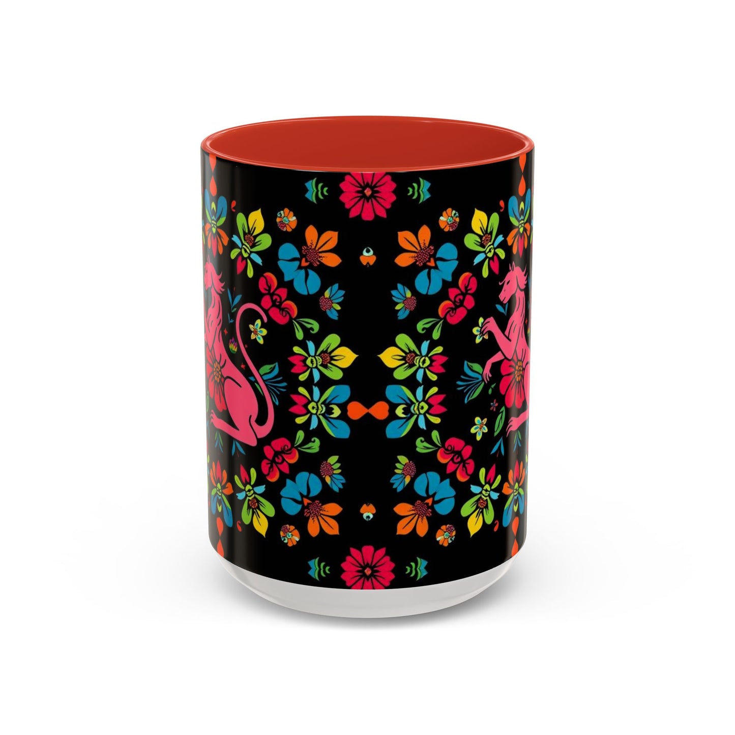 Accent Coffee Mug, Zodiac. Virgo, Flower Pattern, (11, 15oz)