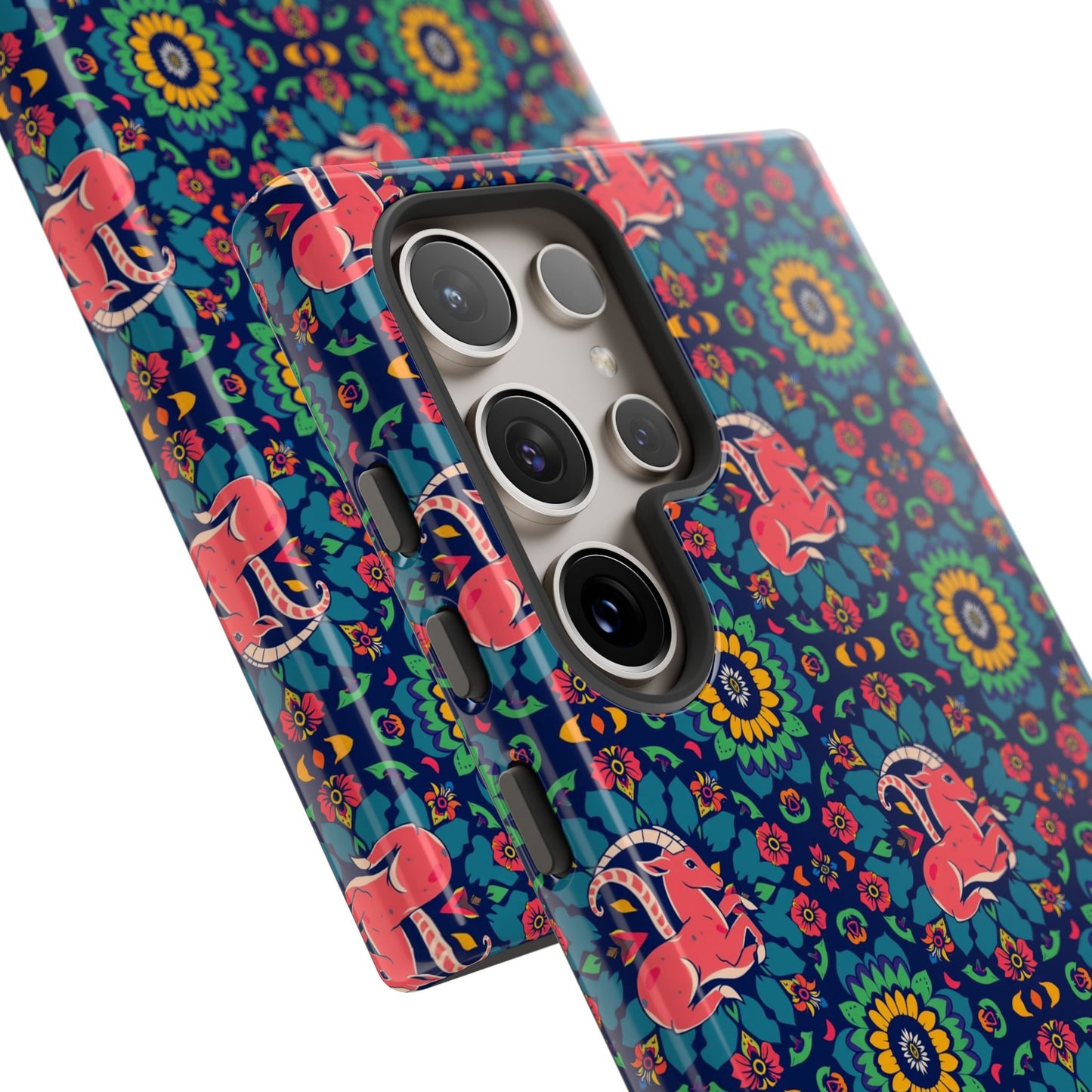 Tough Cases, Capricorn, Zodiac v1, Flower Pattern