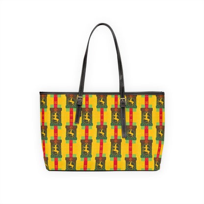 Leather Shoulder Bag, Capricorn, Zodiac v4, Shapes Pattern