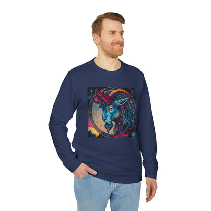 Adidas, Unisex Fleece Crewneck Sweatshirt, Capricorn, Pop Art v1, Zodiac