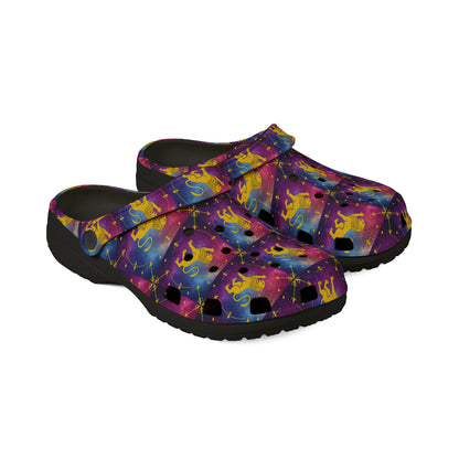 EVA Foam Rubber Shoes, (AOP), Leo, Zodiac v4, Pattern