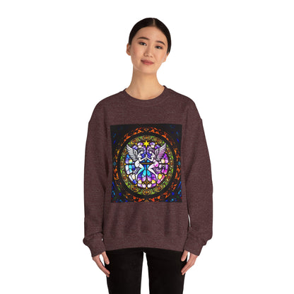 Unisex Heavy Blend™ Crewneck Sweatshirt, Glass 1, Gemini Zodiac Design