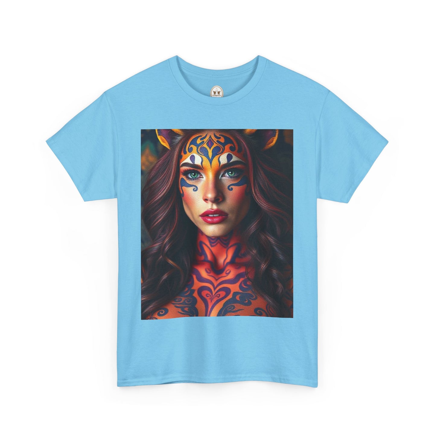 Unisex Heavy Cotton T-Shirt, Leo, Zodiac, Sexy Art