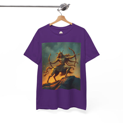 Unisex Heavy Cotton T-Shirt, Arrow Centaur, Sagittarius Zodiac Design