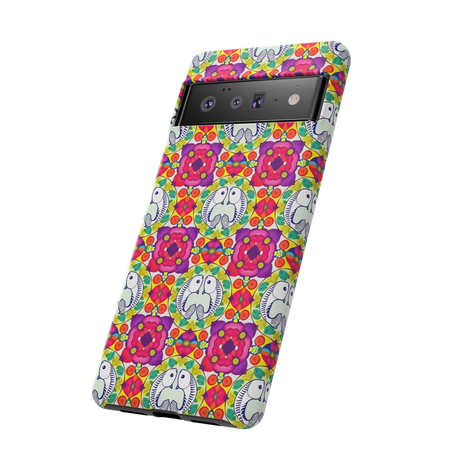Tough Cases, Pisces, Zodiac v2, Flower Pattern