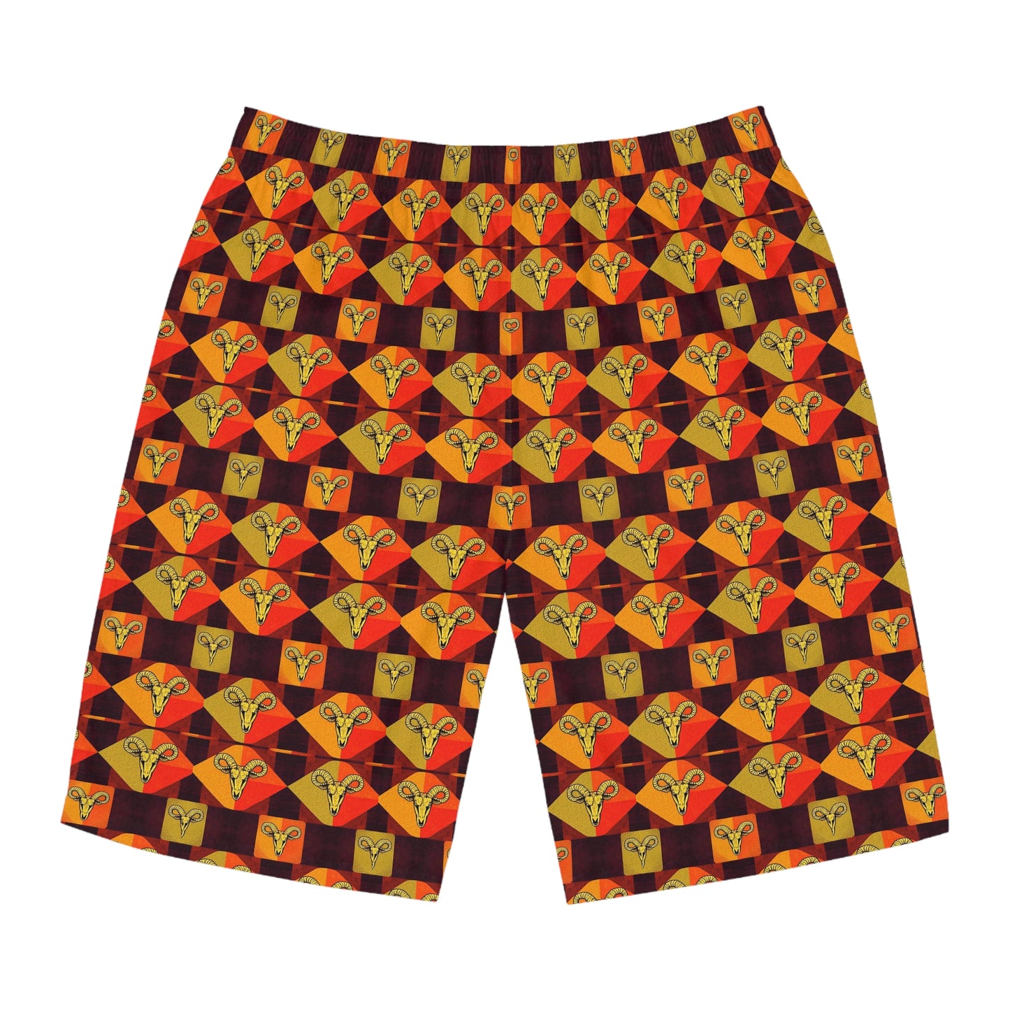 Men's Board Shorts, (AOP), Taurus, Zodiac, Shape Pattern