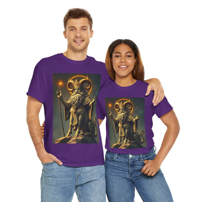 Unisex Heavy Cotton T-Shirt, Taurus God, Zodiac Design