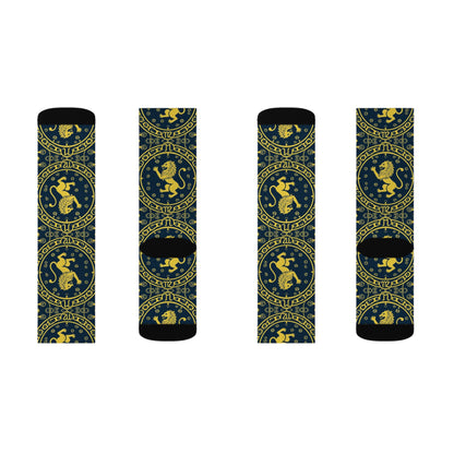 Sublimation Socks, Leo, Zodiac, Pattern