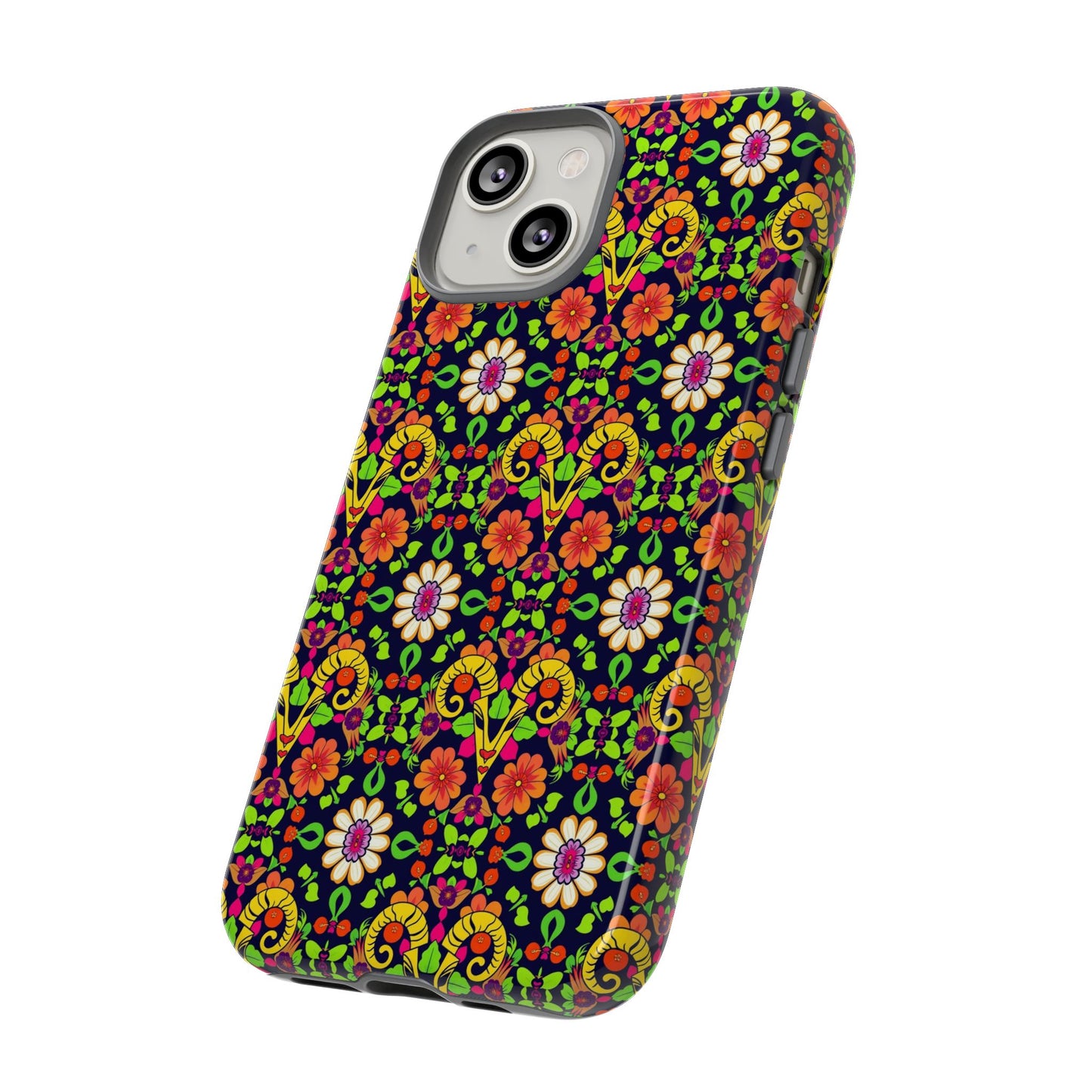 Tough Cases, Aries, Zodiac v4, Flower Pattern