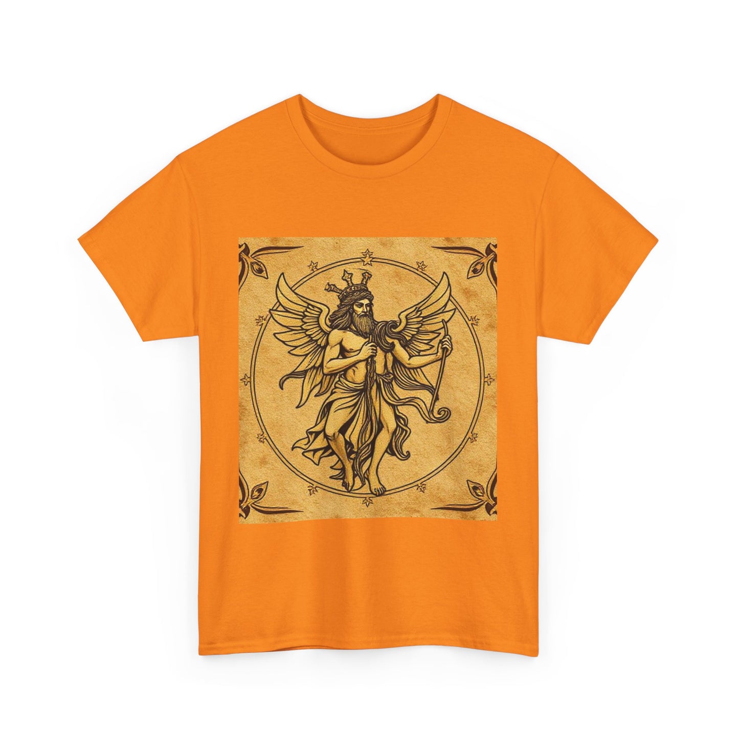 Unisex Heavy Cotton T-Shirt, Pencil Art, Gemini Zodiac Design