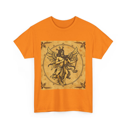 Unisex Heavy Cotton T-Shirt, Pencil Art, Gemini Zodiac Design