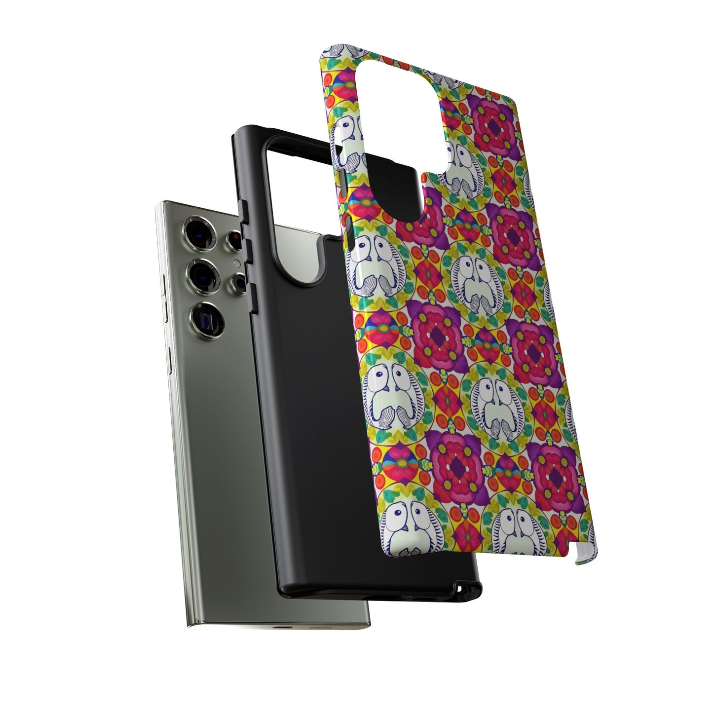 Tough Cases, Pisces, Zodiac v2, Flower Pattern