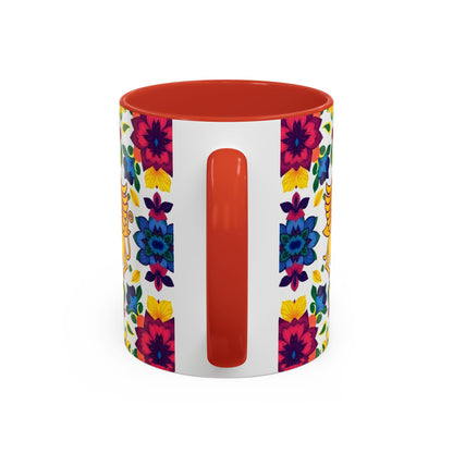 Accent Coffee Mug, Gemini, Zodiac, Flower Pattern, (11, 15oz)