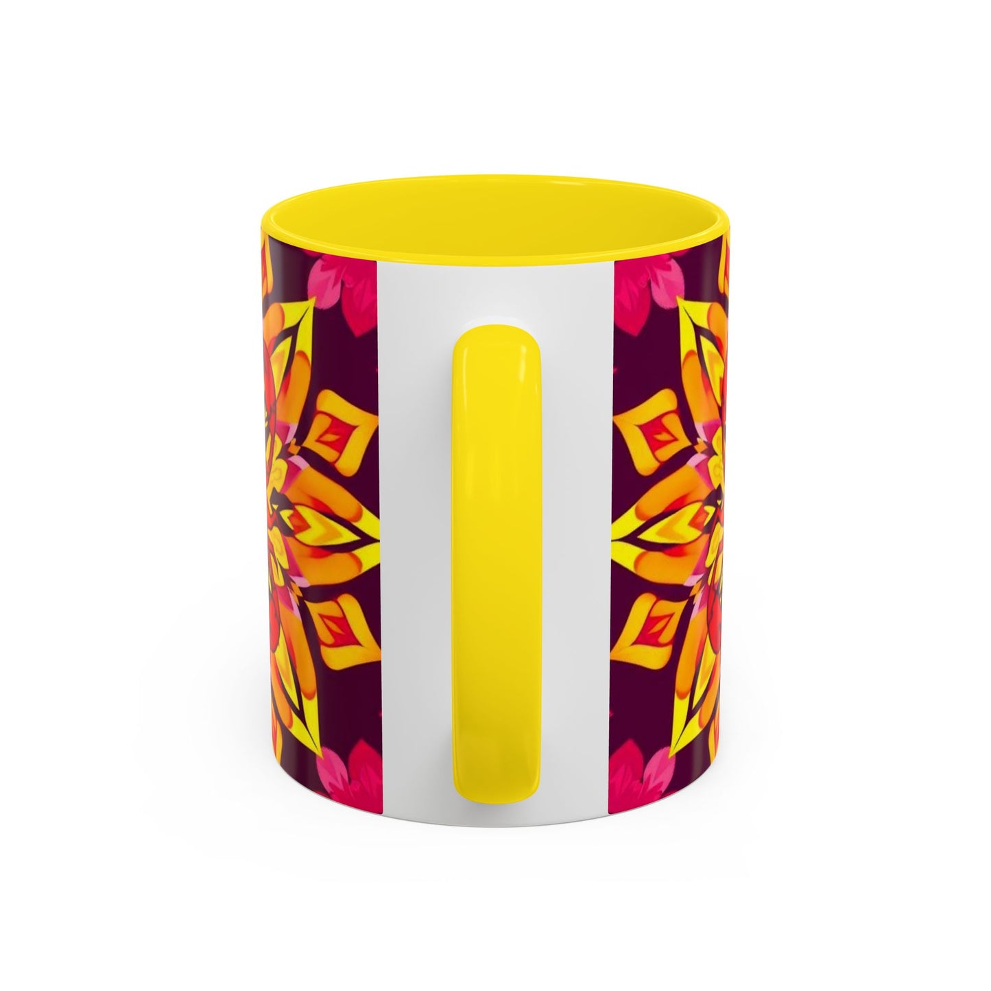Accent Coffee Mug, Scorpio, Zodiac v1. Flower Pattern, (11, 15oz)