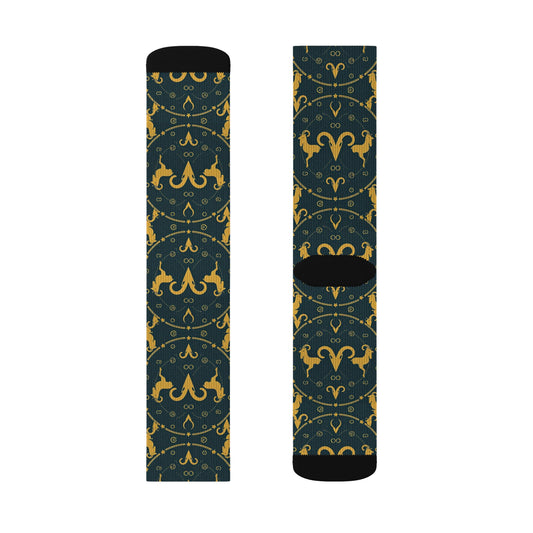 Sublimation Socks, Aries, Zodiac, Pattern