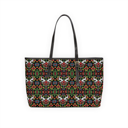 Leather Shoulder Bag, Taurus, Zodiac v1, Flower Pattern