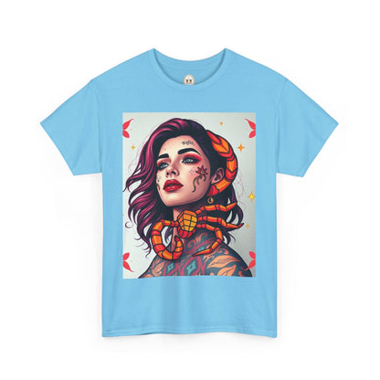 Unisex Heavy Cotton T-Shirt, Scorpio, Zodiac v3, Sexy Art