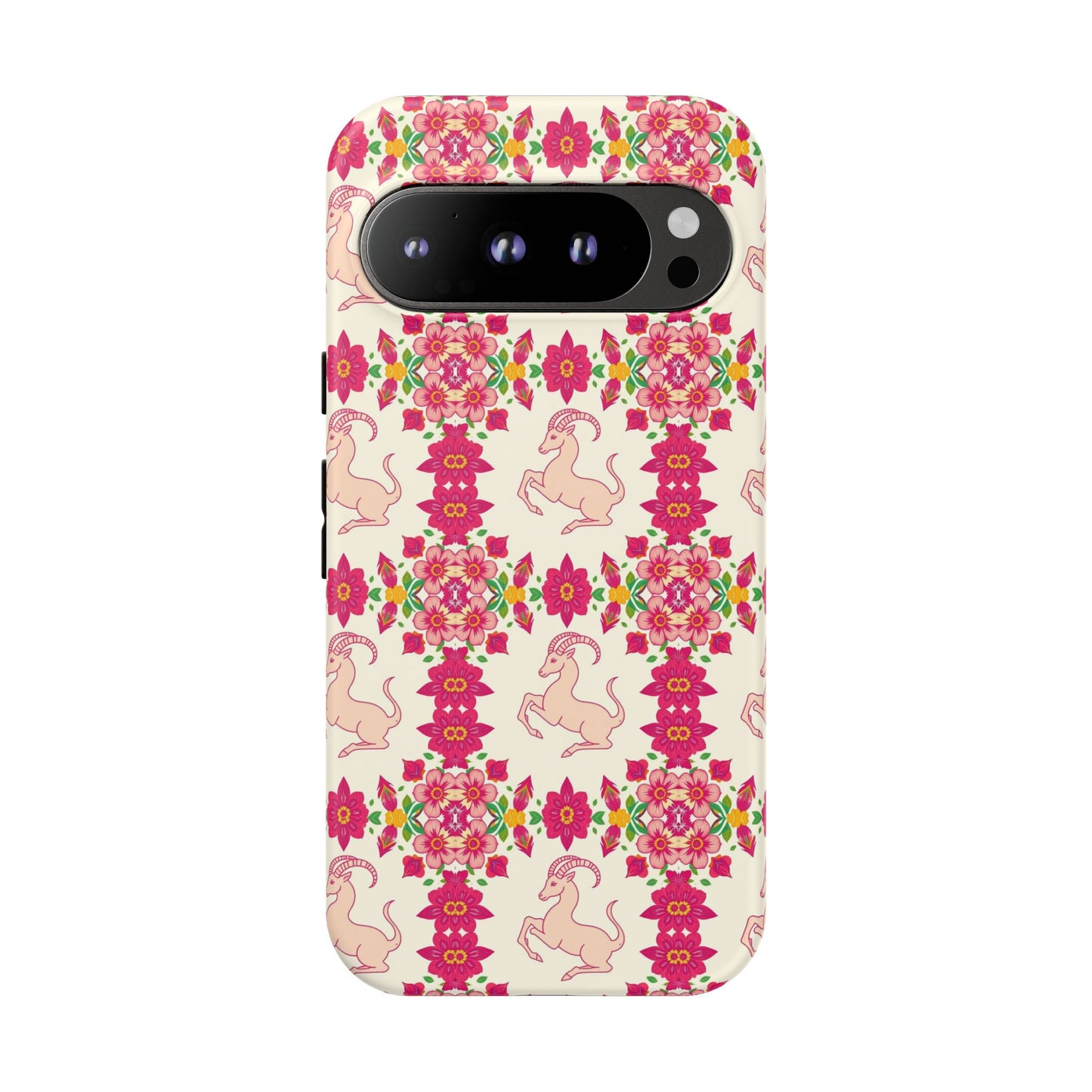 Tough Cases, Capricorn, Zodiac v3, Flower Pattern