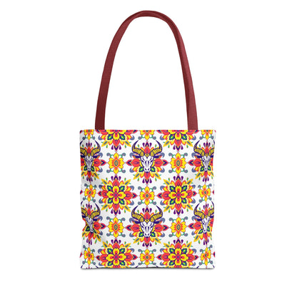 Tote Bag (AOP), Taurus, Zodiac, Flower Pattern