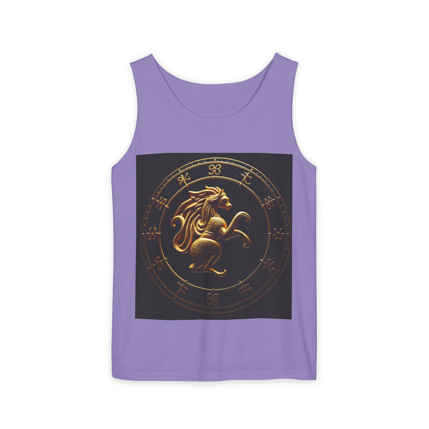 Unisex Garment-Dyed, Tank Top, Virgo Design, Planet Animal, 100% US cotton