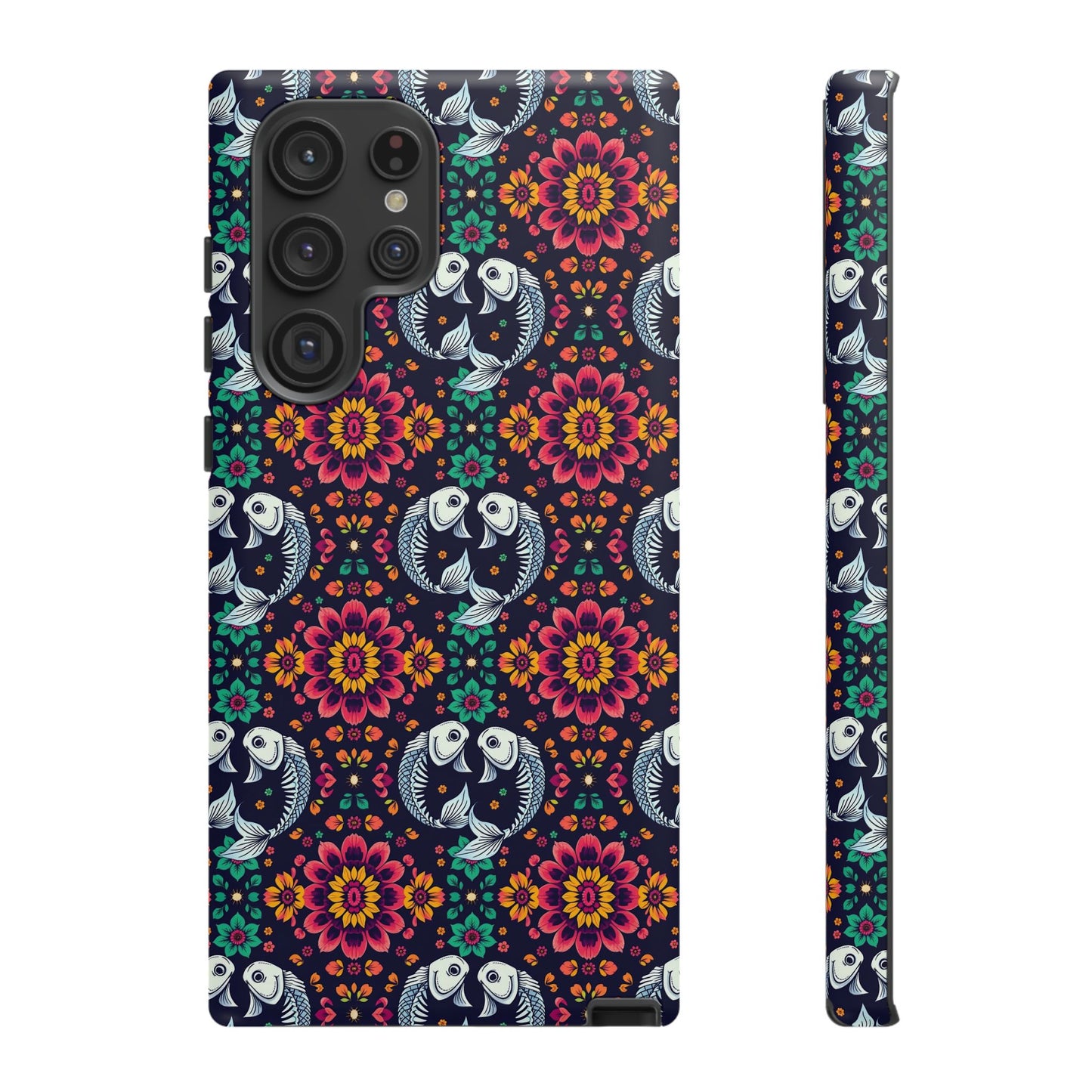 Tough Cases, Pisces, Zodiac v4, Flower Pattern