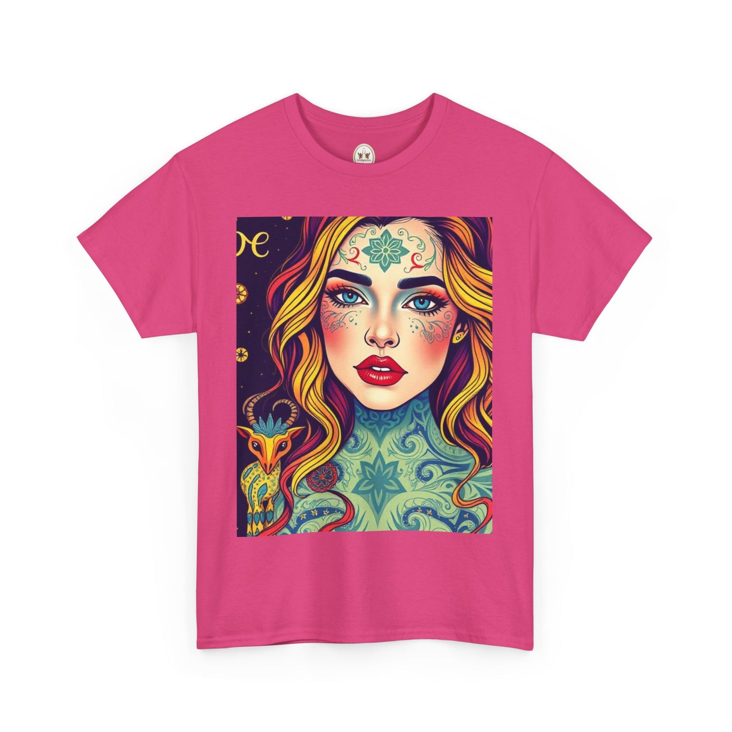 Unisex Heavy Cotton T-Shirt, Aquarius, Zodiac v2, Sexy Art