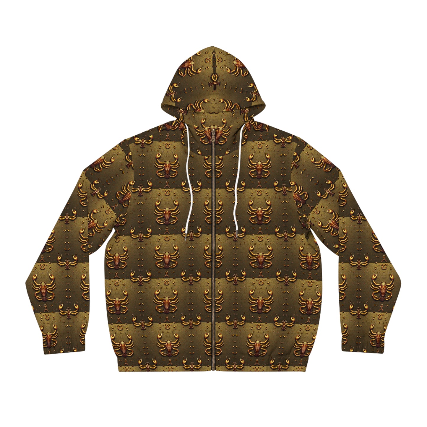 Full-Zip Hoodie (AOP), Scorpio, Zodiac v3, Pattern