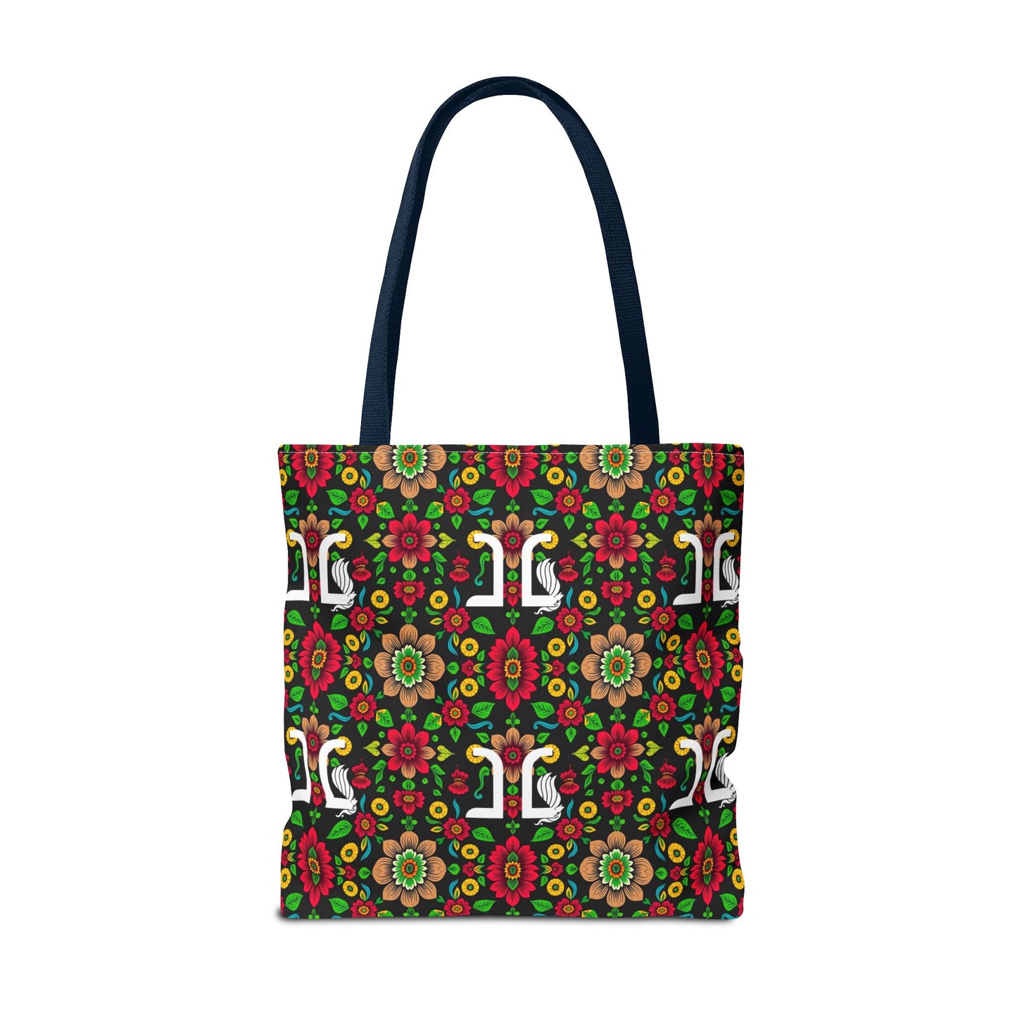 Tote Bag, (AOP), Gemini, Zodiac, Flower Pattern