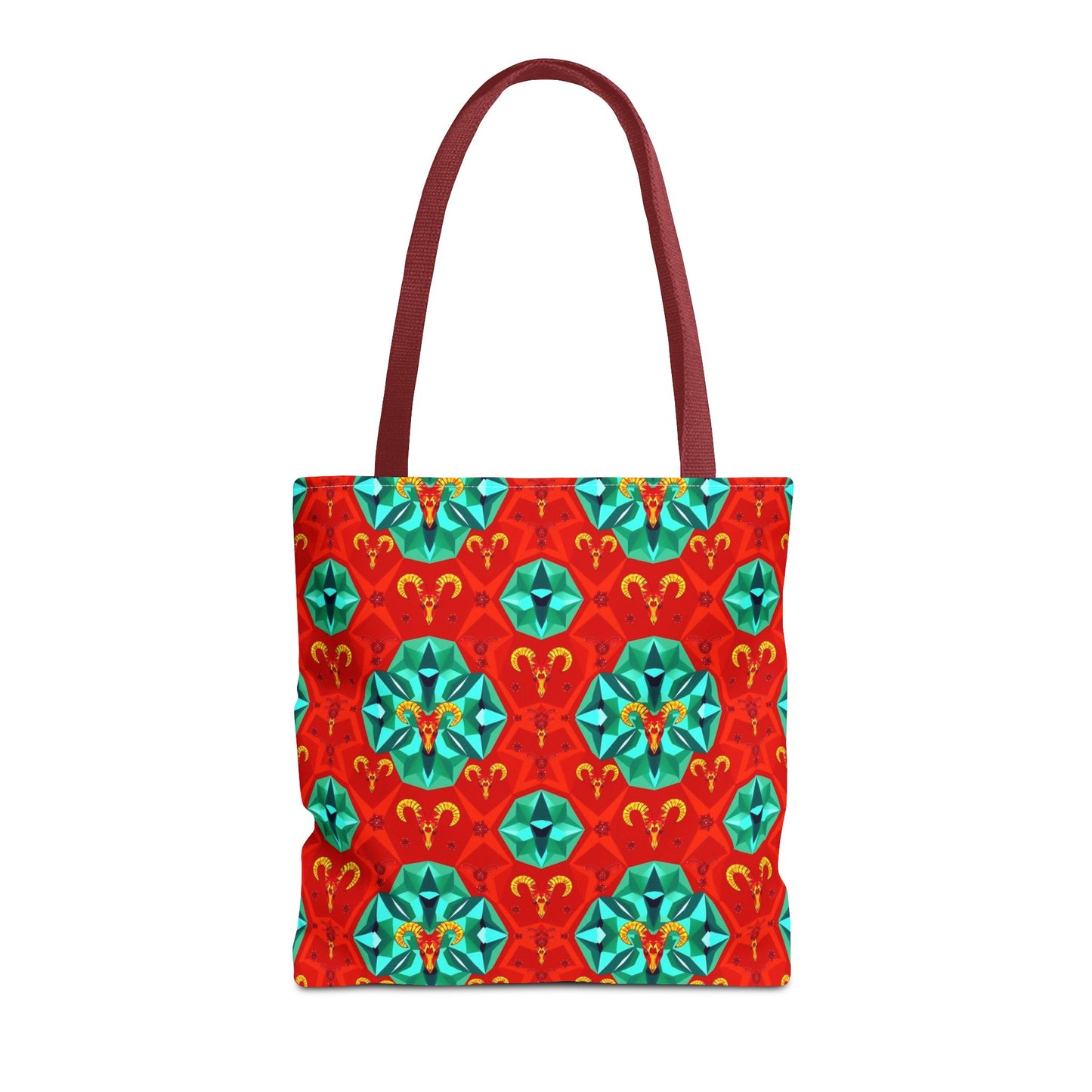 Tote Bag (AOP), Aries, Zodiac v1, Jewel Pattern