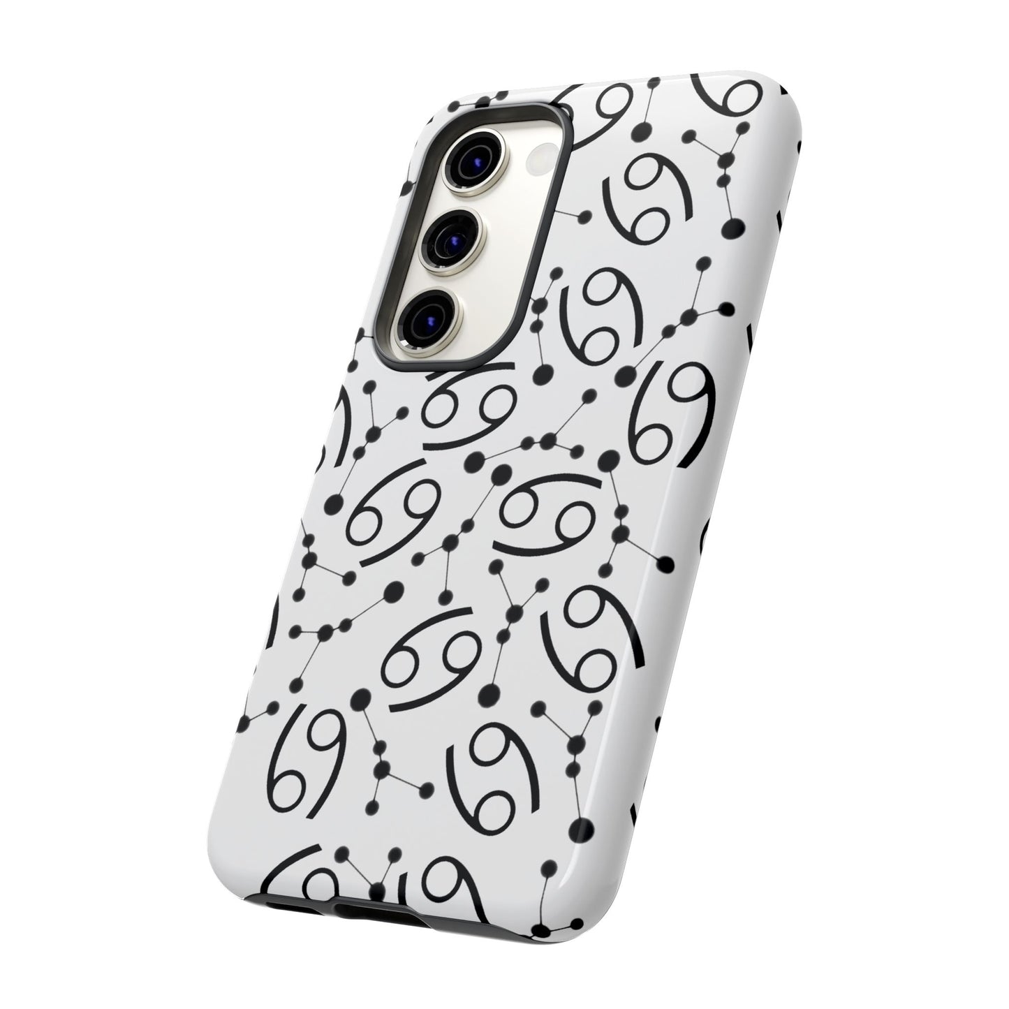 Tough Cases with the Cancer Zodiac sign for iPhone, Samsung Galaxy, and Google Pixel devices