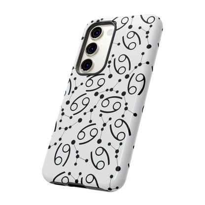 Tough Cases with the Cancer Zodiac sign for iPhone, Samsung Galaxy, and Google Pixel devices