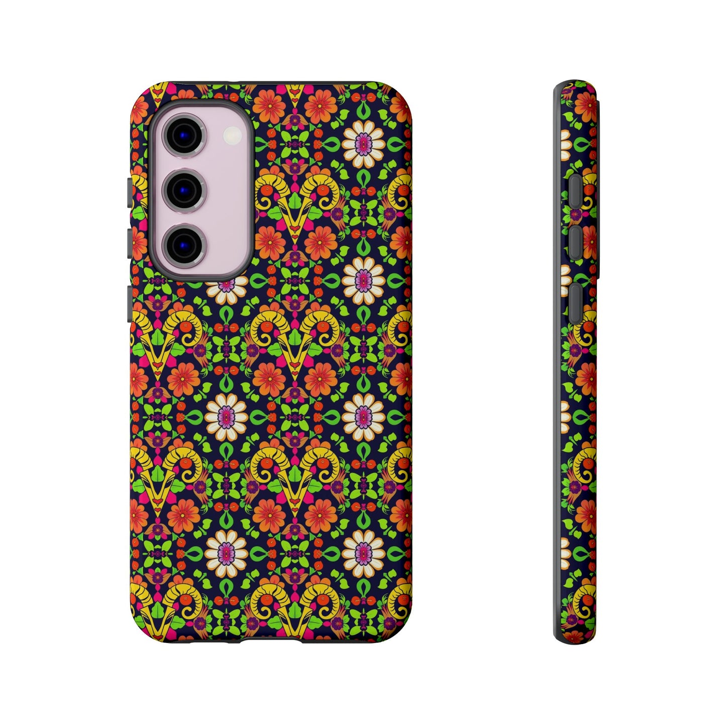 Tough Cases, Aries, Zodiac v4, Flower Pattern