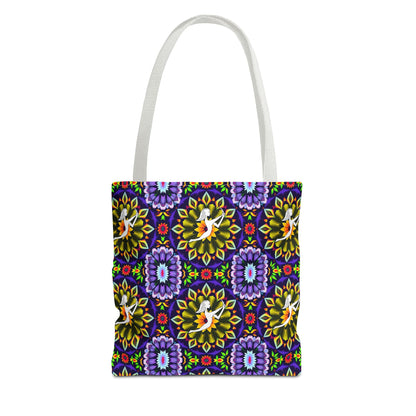 Tote Bag (AOP), Sagittarius, Zodiac v2, Flower Pattern