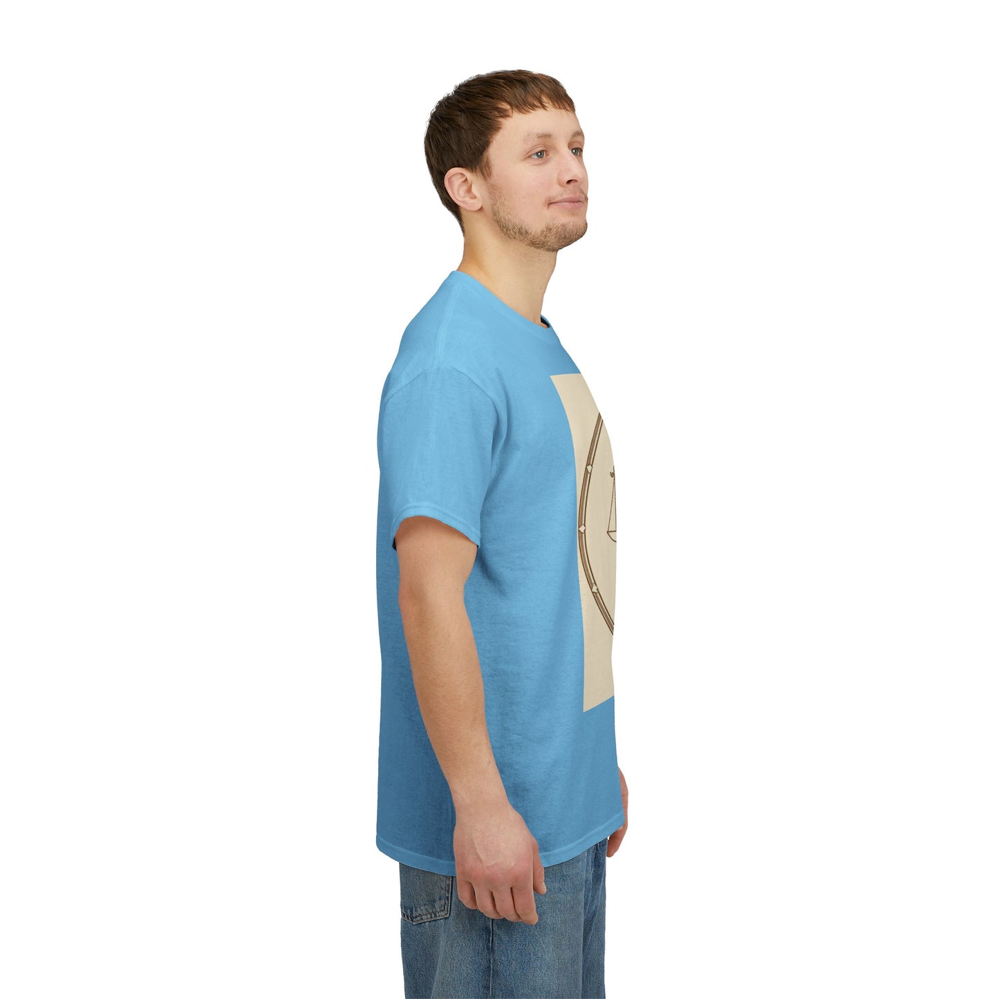 Unisex Heavy Cotton T-Shirt, Libra Goddess v1, Zodiac Design
