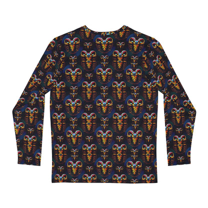 Men's Long Sleeve Shirt, (AOP), Taurus, Zodiac v2, Pattern