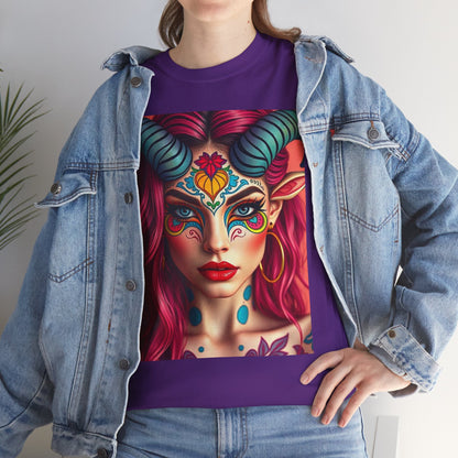 Unisex Heavy Cotton T-Shirt, Taurus, Zodiac, Sexy Art