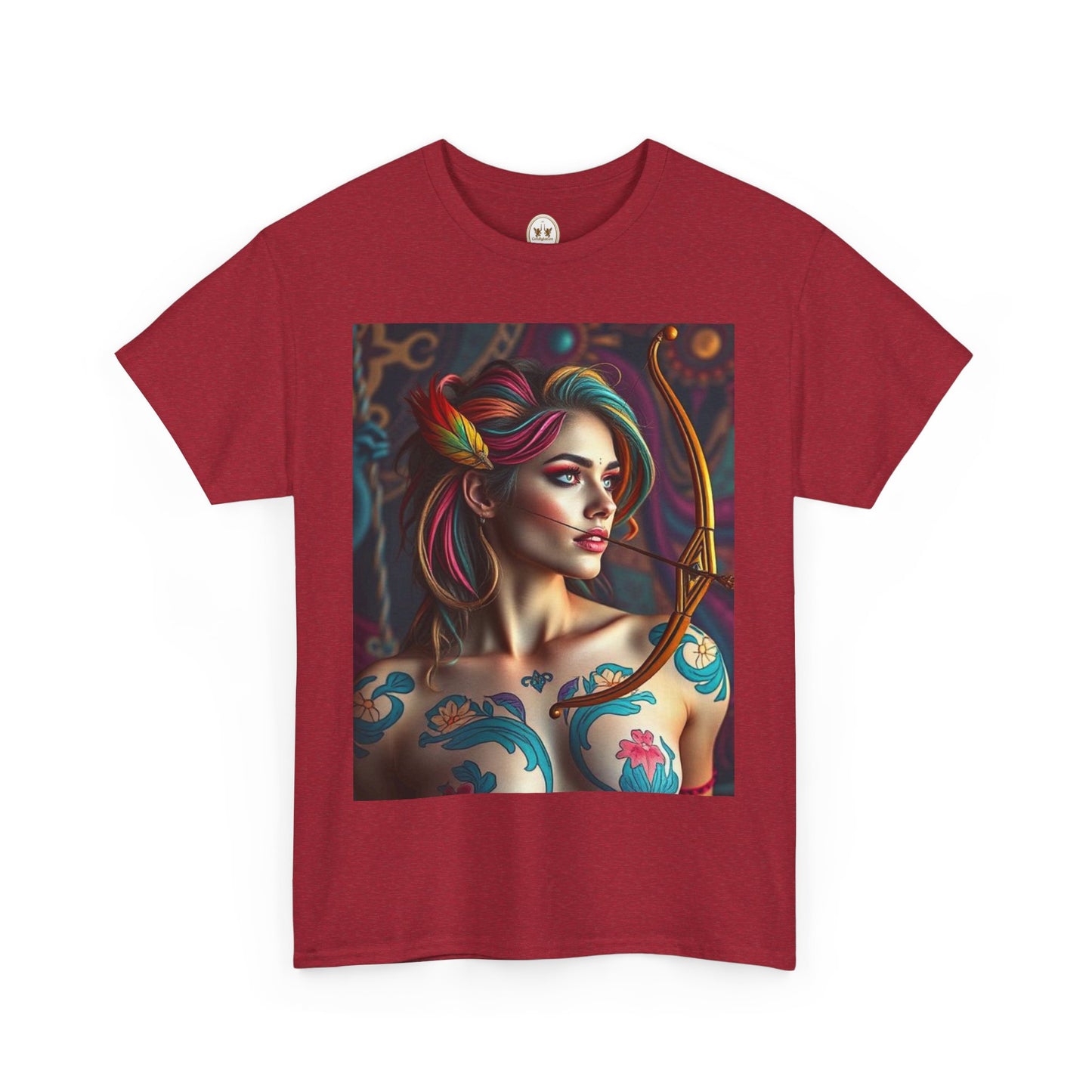 Unisex Heavy Cotton T-Shirt, Sagittarius, Zodiac v1, Sexy Art