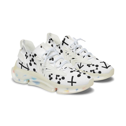 Women's Mesh Sneakers, Constellation & Symbol, Sagittarius Zodiac Sign, AOP