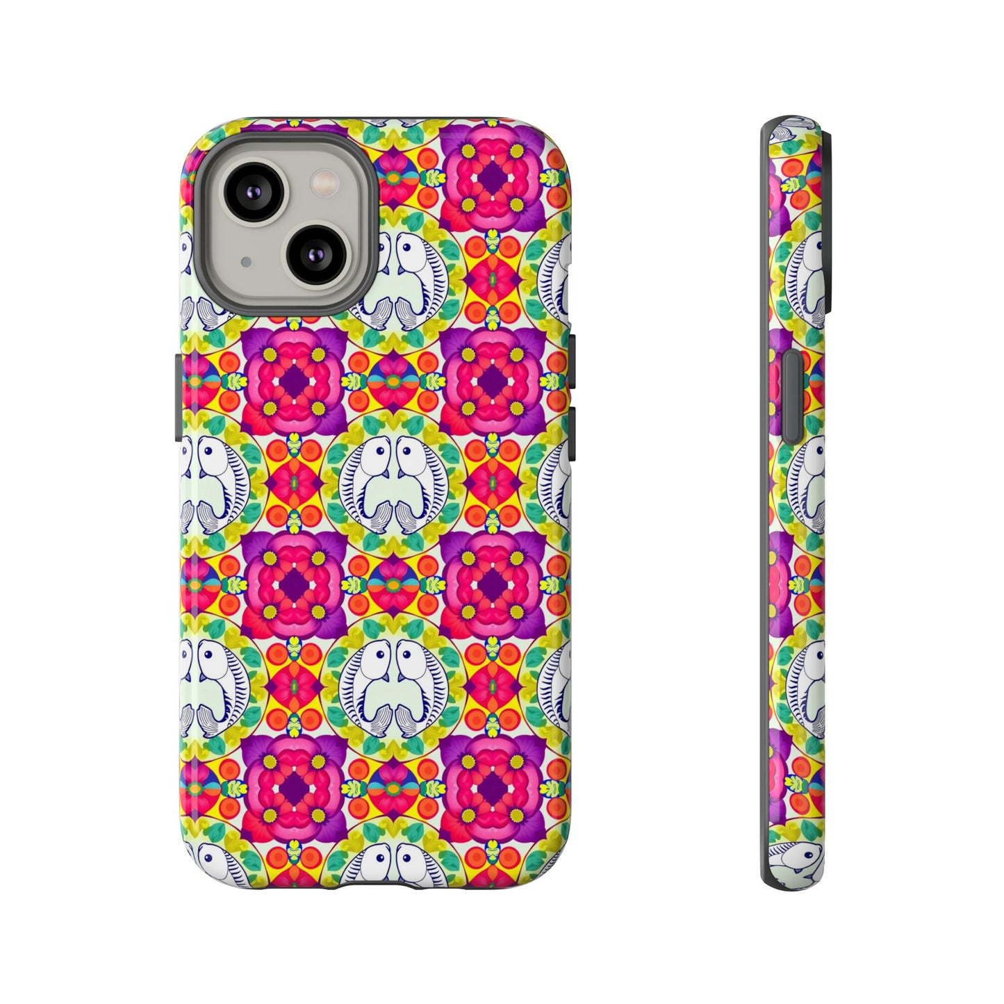 Tough Cases, Pisces, Zodiac v2, Flower Pattern