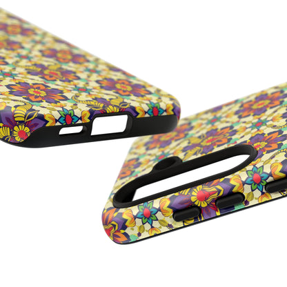 Tough Cases, Taurus, Zodiac v1, Flower Pattern