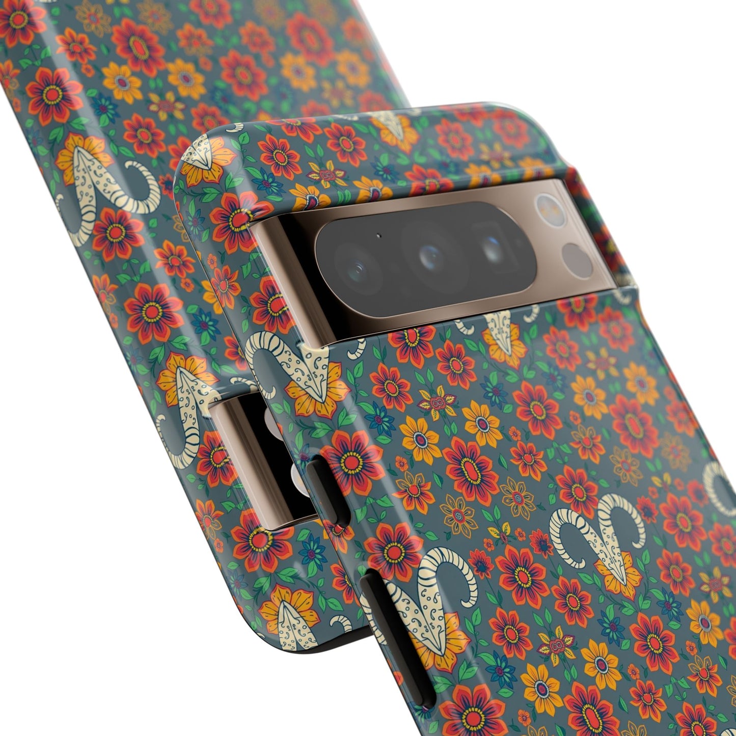 Tough Cases, Aries, Zodiac v3, Flower Pattern