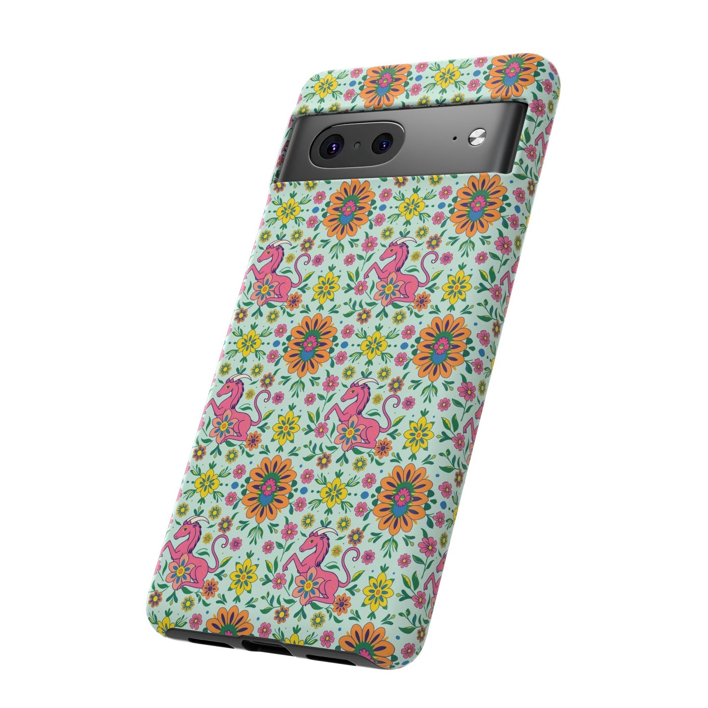 Tough Cases, Aquarius, Zodiac, Flower Pattern