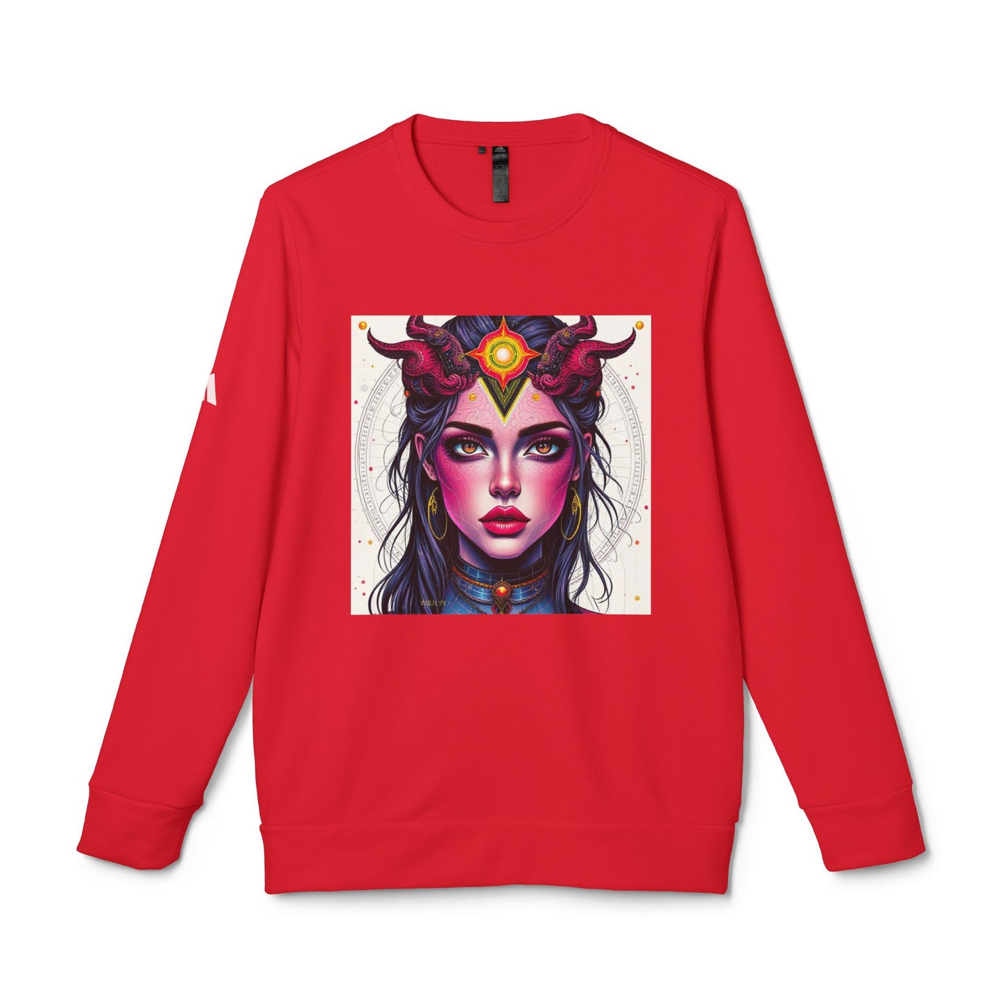 Adidas, Unisex Fleece Crewneck Sweatshirt, Virgo, Pop Art v1, Zodiac