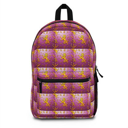 Backpack, Leo, Zodiac, Metal Pattern